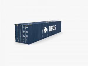 40ft shipping container dfds 3D Model