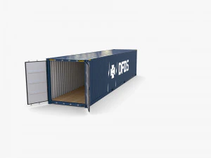 40ft shipping container dfds 3D Model