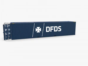 40ft shipping container dfds 3D Model