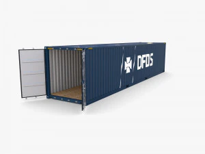 40ft shipping container dfds 3D Model