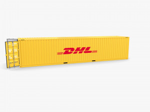 40ft shipping container dhl 3Dモデル