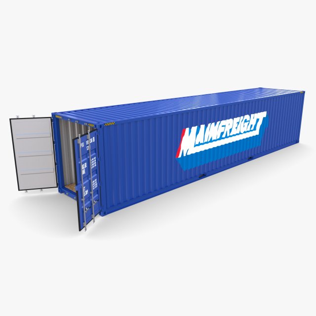 40ft shipping container mainfreight 3D Model .c4d .max .obj .3ds .fbx .stl .blend 