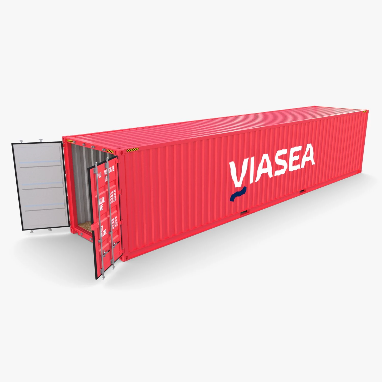 40ft shipping container viasea 3D Model .c4d .max .obj .3ds .fbx .stl .blend 