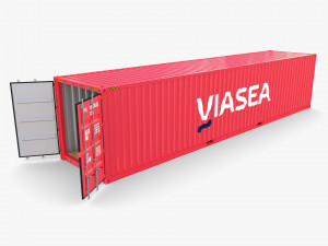 40ft shipping container viasea 3D Model