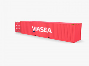 40ft shipping container viasea 3Dモデル