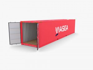 40ft shipping container viasea 3Dモデル