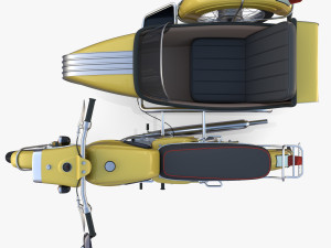 generic motorcycle w sidecar 3D 모델