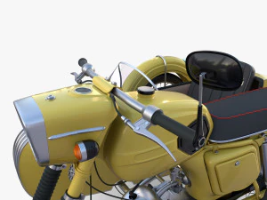 generic motorcycle w sidecar 3D Model