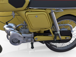 generic motorcycle w sidecar 3D 모델