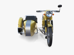generic motorcycle w sidecar 3D 모델