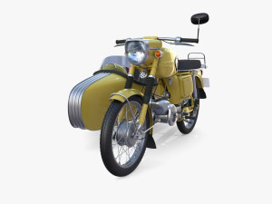 generic motorcycle w sidecar 3D 모델