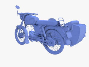 generic motorcycle w sidecar 3D Model