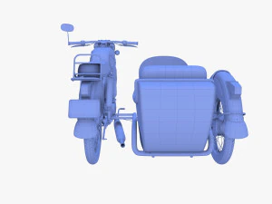 generic motorcycle w sidecar 3D Model