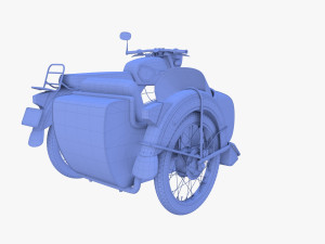generic motorcycle w sidecar 3D 모델