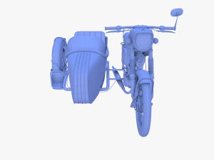 generic motorcycle w sidecar 3D Model