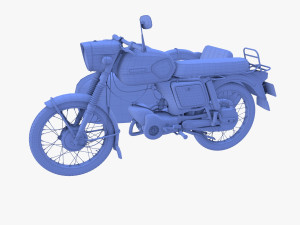 generic motorcycle w sidecar 3D 모델