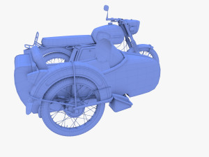 generic motorcycle w sidecar 3D 모델