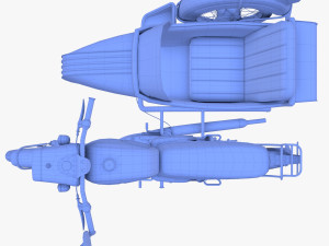 generic motorcycle w sidecar 3D 모델