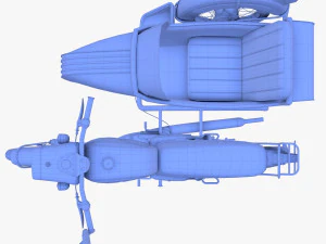 generic motorcycle w sidecar 3D Model