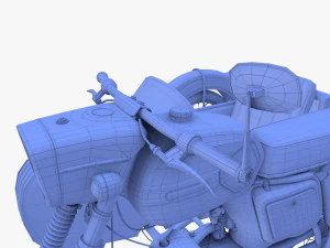generic motorcycle w sidecar 3D Model