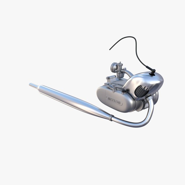 moped engine Model 3D .c4d .max .obj .3ds .fbx .stl .blend 