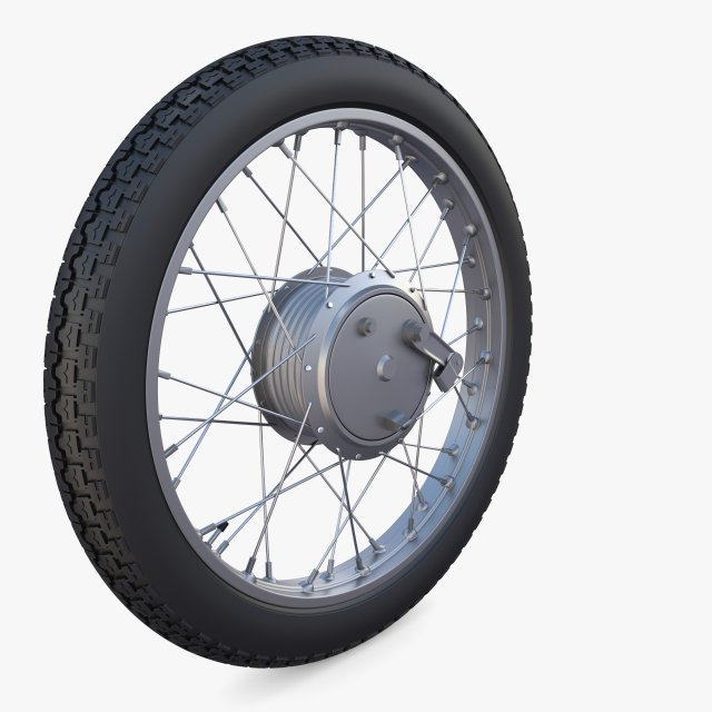 moped wheel 3D Model .c4d .max .obj .3ds .fbx .stl .blend 