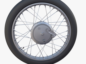 moped wheel low poly Modelo 3D