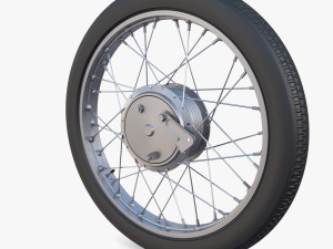 moped wheel low poly Modelo 3D