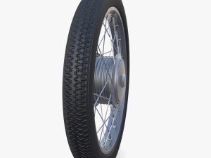 moped wheel low poly Modelo 3D