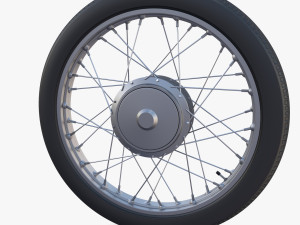 moped wheel low poly Modelo 3D