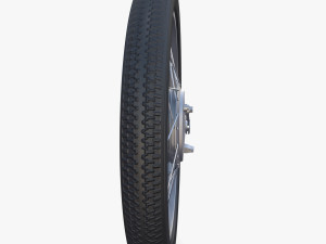 moped wheel low poly Modelo 3D