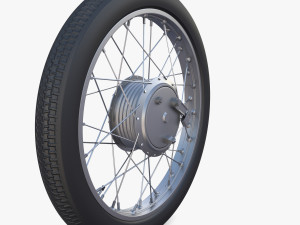 moped wheel low poly Modelo 3D
