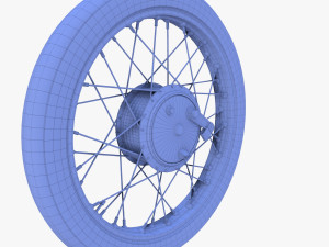 moped wheel low poly Modelo 3D