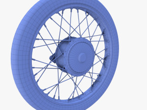 moped wheel low poly Modelo 3D