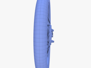 moped wheel low poly Modelo 3D