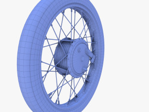 moped wheel low poly Modelo 3D