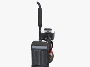 Tractor Engine Full 3D Model