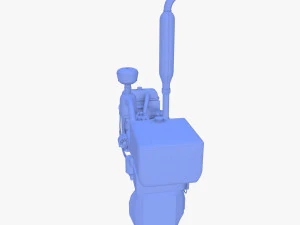 Tractor Engine Full 3D Model