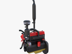 Tractor Engine Modelo 3D