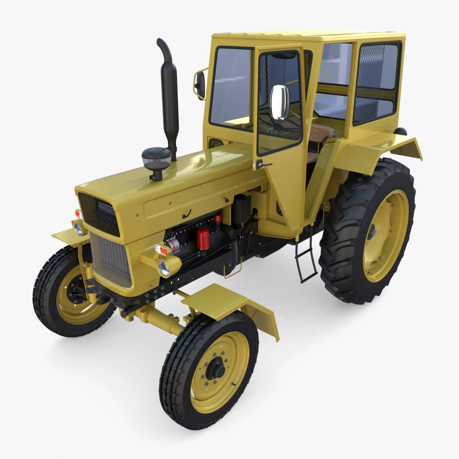 Generic Tractor v1 3D Model .c4d .max .obj .3ds .fbx .stl .blend