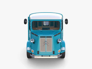 Citroen HY Blue with interior 3D Model