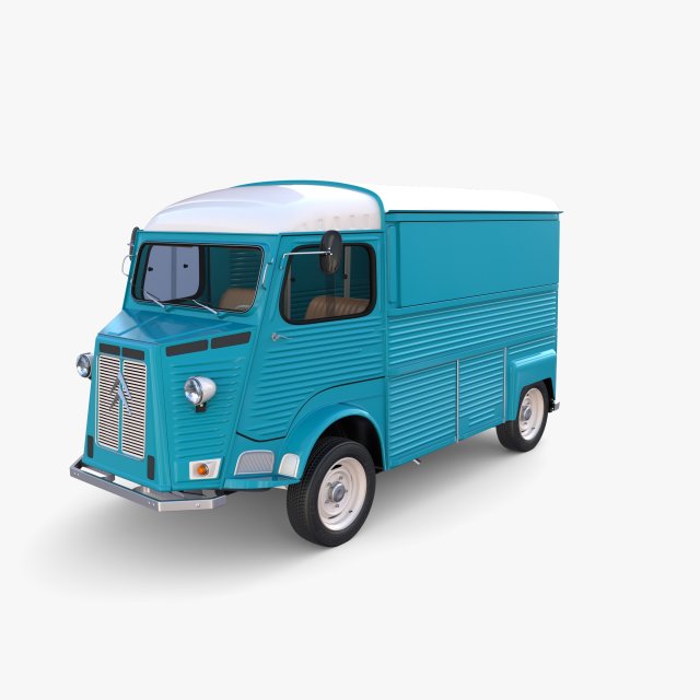 Download Citroen HY Blue with interior 3D Model