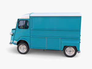 Citroen HY Blue with interior Model 3D