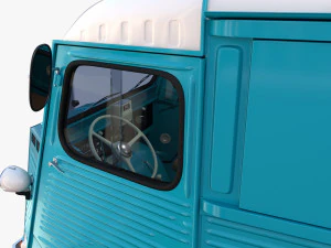 Citroen HY Blue with interior 3D Model