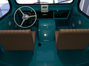 Citroen HY Blue with interior Model 3D