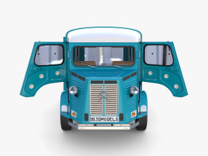 Citroen HY Blue with interior Model 3D