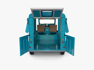 Citroen HY Blue with interior Model 3D