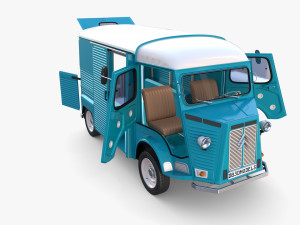 Citroen HY Blue with interior Model 3D