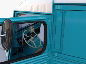 Citroen HY Blue with interior Model 3D