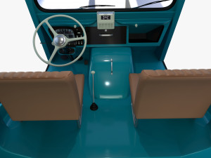 Citroen HY Blue with interior Model 3D